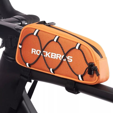 Rockbros krepšys ant dviračio rėmo oranžinis 0,9 l