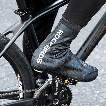 Rockbros LF1081 vėjui ir drėgmei atsparūs batų užvalkalai 42-46 cm – juodi
