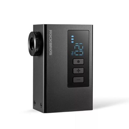 Rockbros mini elektrinis siurblys su manometru, juodas