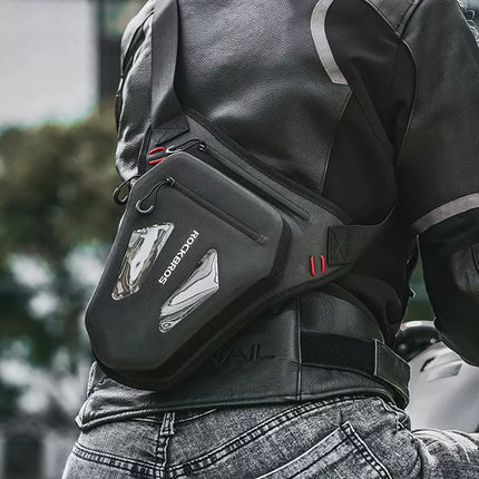 Rockbros Motociklo krepšys kojai, šlauniai, juosmeniui, petnešai – juodas