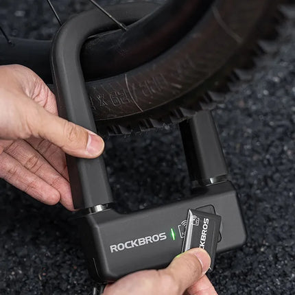 Rockbros RBNS1 išmanioji dviračio spyna su NFC skaitytuvu – juoda