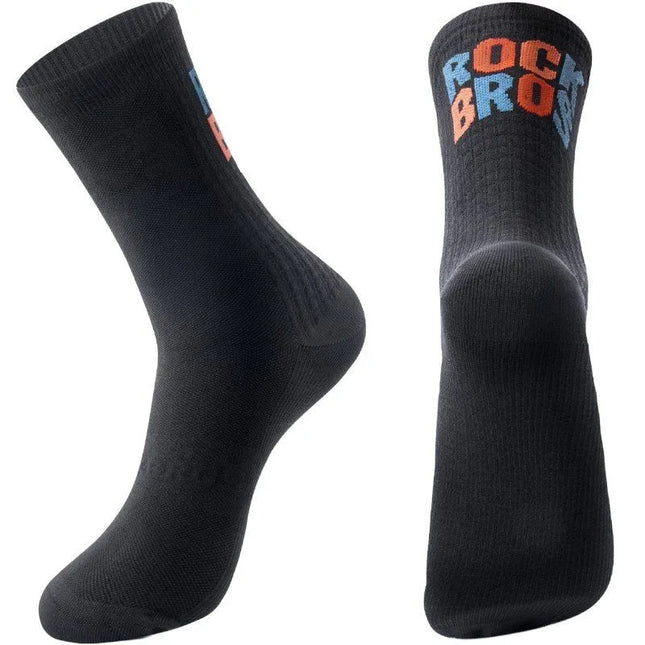 Rockbros sportinės kojinės, juodos su raštu, L dydis