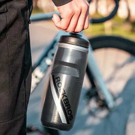 Rockbros termo gertuvė dviračiui 620 ml, be BPA – gradiento juoda