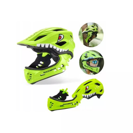Rockbros vaikiškas dviračio šalmas, žalias, S 48-52cm