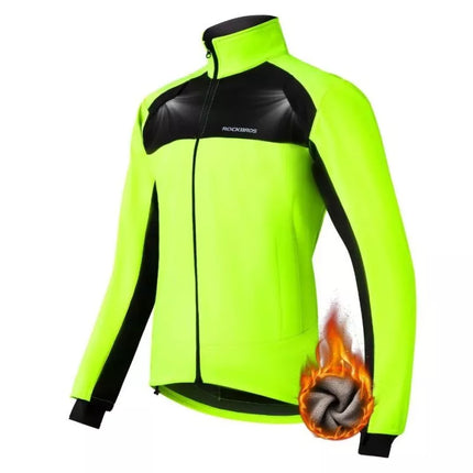 Rockbros vyriška striukė YPW055 juoda-fluorescentinė 4XL