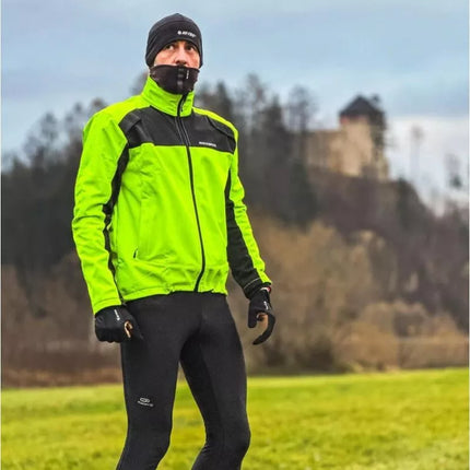 Rockbros vyriška striukė YPW055 juoda-fluorescentinė 4XL