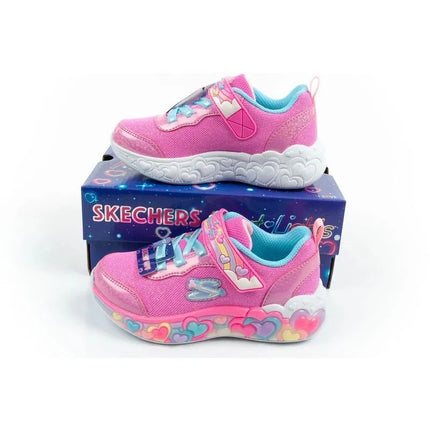 „Skechers S Lights“ LED sportiniai bateliai mergaitėms su lipdukais
