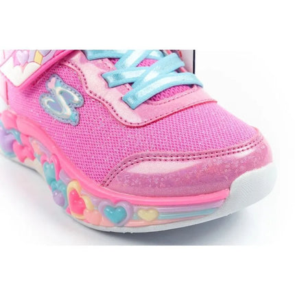„Skechers S Lights“ LED sportiniai bateliai mergaitėms su lipdukais