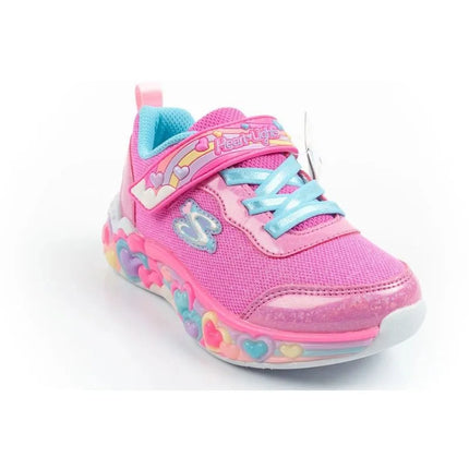 „Skechers S Lights“ LED sportiniai bateliai mergaitėms su lipdukais