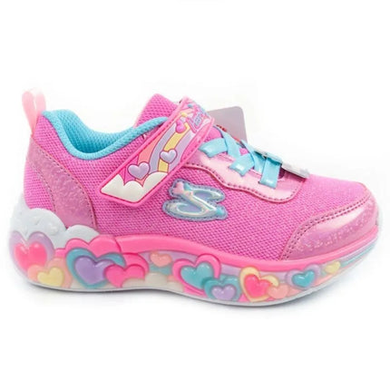 „Skechers S Lights“ LED sportiniai bateliai mergaitėms su lipdukais
