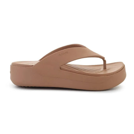 Šlepetės per pirštą CROCS GATAWAY PLATFORM FLIP, pieninio šokolado spalva, 209410-2JJ