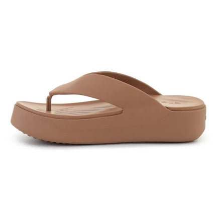Šlepetės per pirštą CROCS GATAWAY PLATFORM FLIP, pieninio šokolado spalva, 209410-2JJ