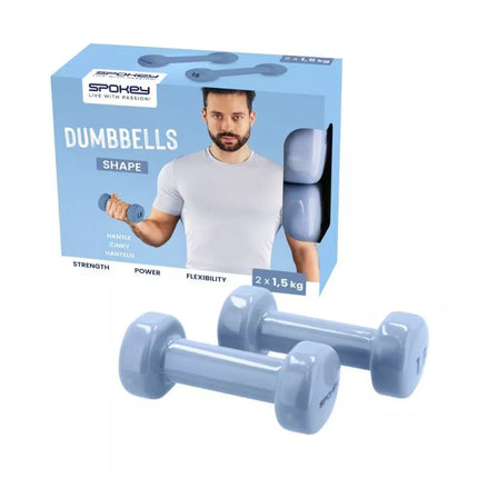 Spokey Shape viniliniai hanteliai 2x1,5 kg 941964