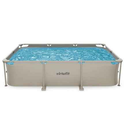 Stačiakampis baseinas VIRTUFIT 300 x 210 cm su filtro siurbliu, smėlio spalvos