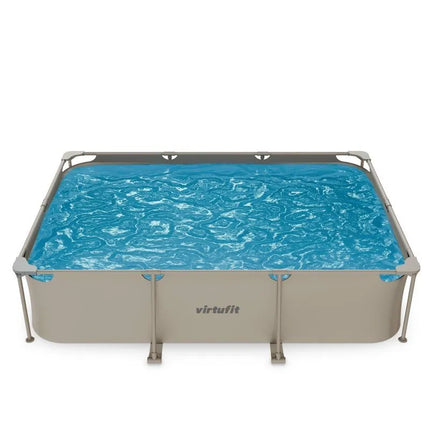 Stačiakampis baseinas VIRTUFIT 300 x 210 cm su filtro siurbliu, smėlio spalvos