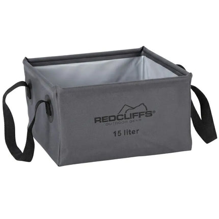 Sulankstomas kelioninis dubuo, kvadratinis vandens indas, 15 l, pilkas, Redcliffs