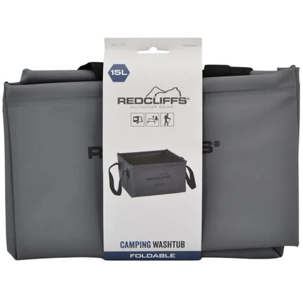 Sulankstomas kelioninis dubuo, kvadratinis vandens indas, 15 l, pilkas, Redcliffs