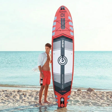 SUP irklentė ENERO, pripučiama, iki 150 kg, 320x81x15 cm, modelis SHARK