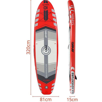 SUP irklentė ENERO, pripučiama, iki 150 kg, 320x81x15 cm, modelis SHARK