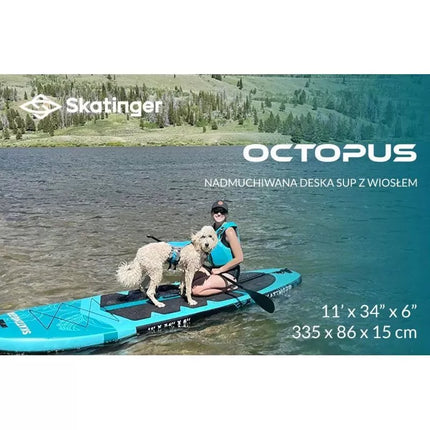 SUP SKATINGER Octopus lenta 335x86x15 cm Universalus