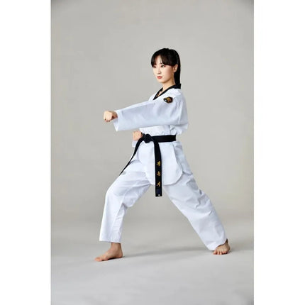 Taekwondo apranga (dobok) MTX 2 juoda – patvirtinta Pasaulio taekwondo federacijos (WT) | MOOTO