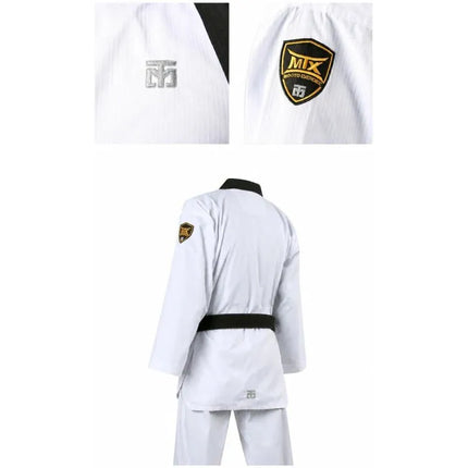 Taekwondo apranga (dobok) MTX 2 juoda – patvirtinta Pasaulio taekwondo federacijos (WT) | MOOTO