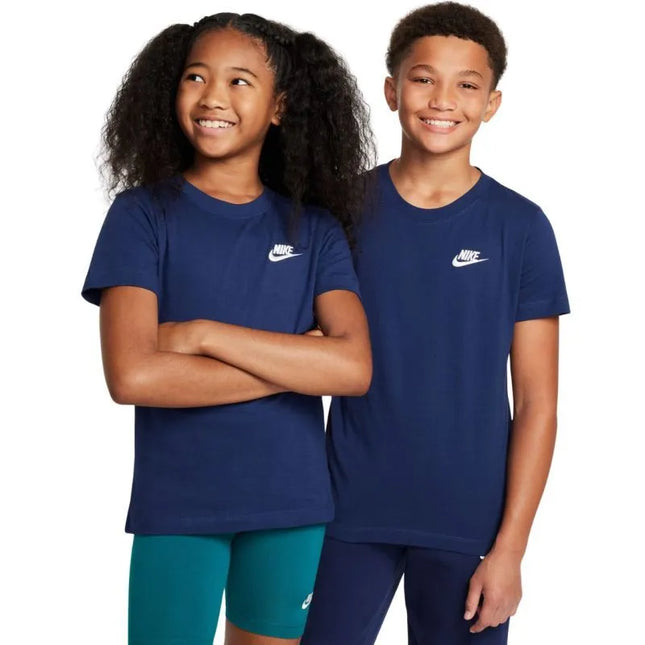 Tamsiai mėlyni vaikiški „Nike Sportswear“ marškinėliai FZ5177 410