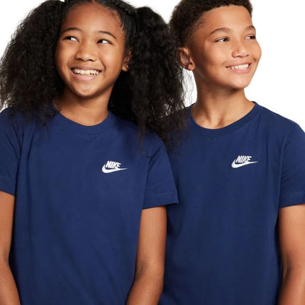 Tamsiai mėlyni vaikiški „Nike Sportswear“ marškinėliai FZ5177 410