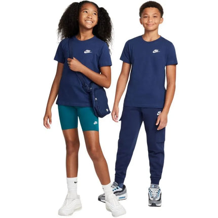 Tamsiai mėlyni vaikiški „Nike Sportswear“ marškinėliai FZ5177 410