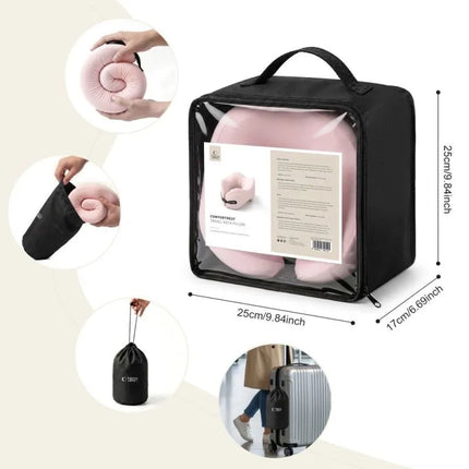 Tech-Protect ComfortRest kelioninė pagalvė – rožinė