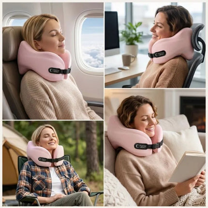 Tech-Protect ComfortRest kelioninė pagalvė – rožinė