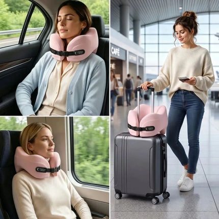 Tech-Protect ComfortRest kelioninė pagalvė – rožinė