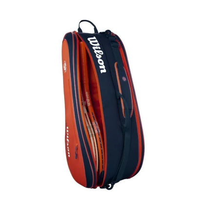 Teniso krepšys Wilson Roland Garros 2026 Team 6PK, oranžinės ir tamsiai mėlynos spalvos WR8053301001
