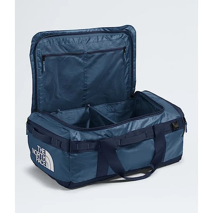 The North Face Base Camp Voyager kelioninis krepšys, 62 l, perdirbtas plastikas, termoplastiniai poliuretano elastomerai (TPU), mėlynas