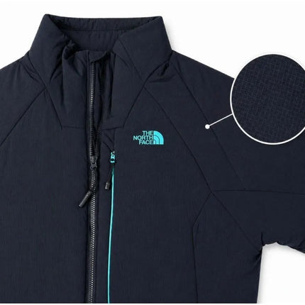 The North Face moteriška vėjui nepralaidi striukė žygiams, šviesiai mėlyna