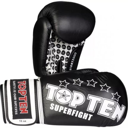 TOP TEN RTT-10 SUPERFIGHT 3000 STARS Bokso pirštinės (WAKO APPROVED naujos)
