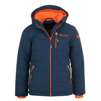 Trollkids Vaikams Hemsedal Sniega Striukė XT mistinė mėlyna/oranžinė, atspari trinčiai mėlyna (513-142)