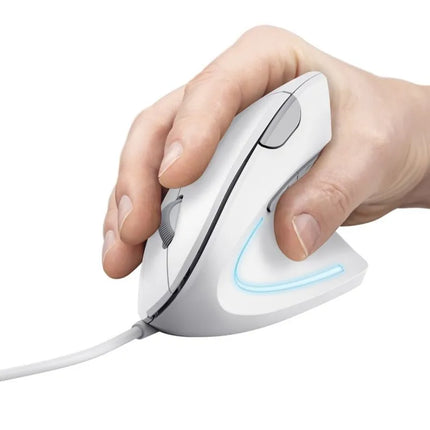 TRUST Verto ERGO vertikali ergonomiška balta pelė