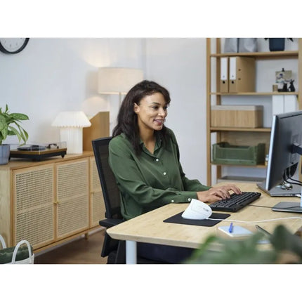TRUST Verto ERGO vertikali ergonomiška balta pelė