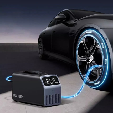 Ugreen 150 PSI 12V elektrinis automobilio padangų pripūtiklis su skaitmeniniu ekranu - Pilkas