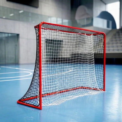 UNIHOC turnyriniai salės riedulio vartai 115x160 cm su tinklu ir kamuoliukų gaudytuvu
