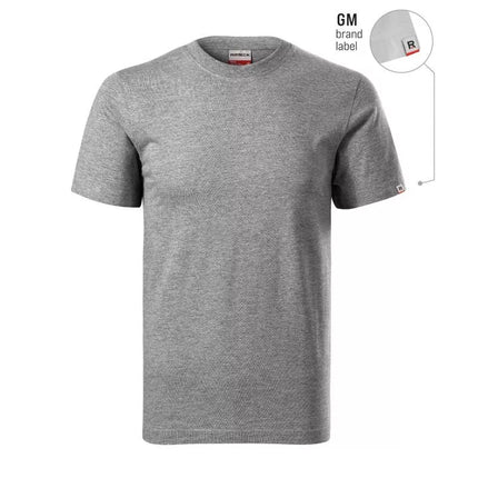 Unisex marškinėliai "Recall" (tamsiai pilkos melanžinės spalvos (su prekės ženklo etiketėmis))