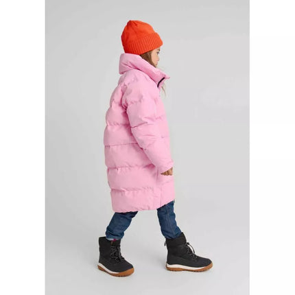 Vaikiška žieminė kepurė Reima Beanie Kalotti, raudona ir oranžinė (5300232A-2820), pagaminta iš sertifikuotos vilnos