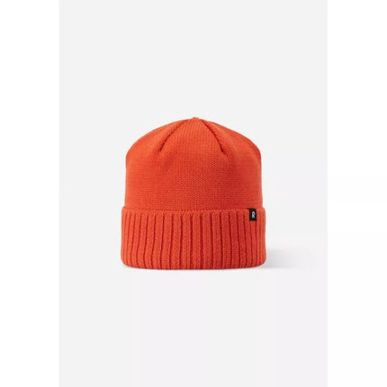 Vaikiška žieminė kepurė Reima Beanie Kalotti, raudona ir oranžinė (5300232A-2820), pagaminta iš sertifikuotos vilnos