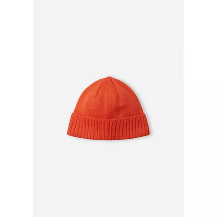 Vaikiška žieminė kepurė Reima Beanie Kalotti, raudona ir oranžinė (5300232A-2820), pagaminta iš sertifikuotos vilnos
