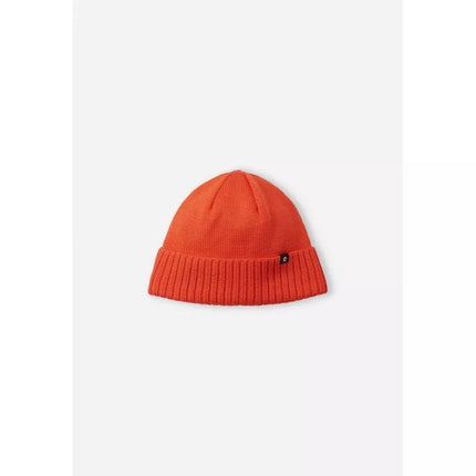 Vaikiška žieminė kepurė Reima Beanie Kalotti, raudona ir oranžinė (5300232A-2820), pagaminta iš sertifikuotos vilnos