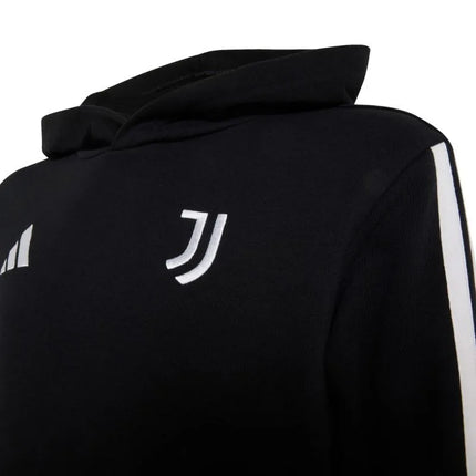 Vaikiškas „adidas“ „Juventus“ futbolo klubo džemperis su gobtuvu, juodas, KF9867