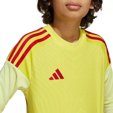 Vaikiški adidas Tiro 25 Competition ilgomis rankovėmis vartininko marškinėliai, geltoni ir raudoni KJN2020