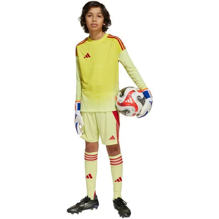 Vaikiški adidas Tiro 25 Competition ilgomis rankovėmis vartininko marškinėliai, geltoni ir raudoni KJN2020