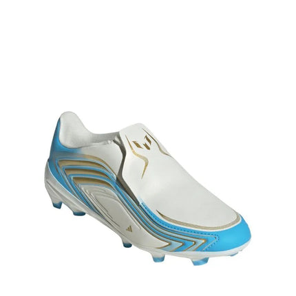 Vaikiški futbolo bateliai Adidas F50 Messi League LL FG, balti ir mėlyni, IH1907
